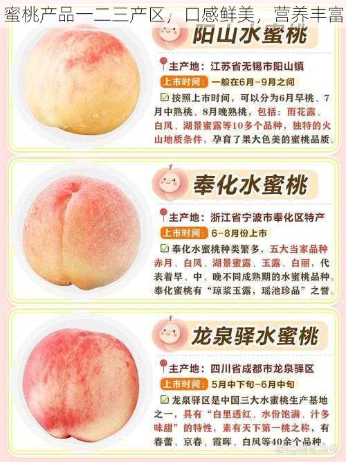 蜜桃产品一二三产区,口感鲜美,营养丰富
